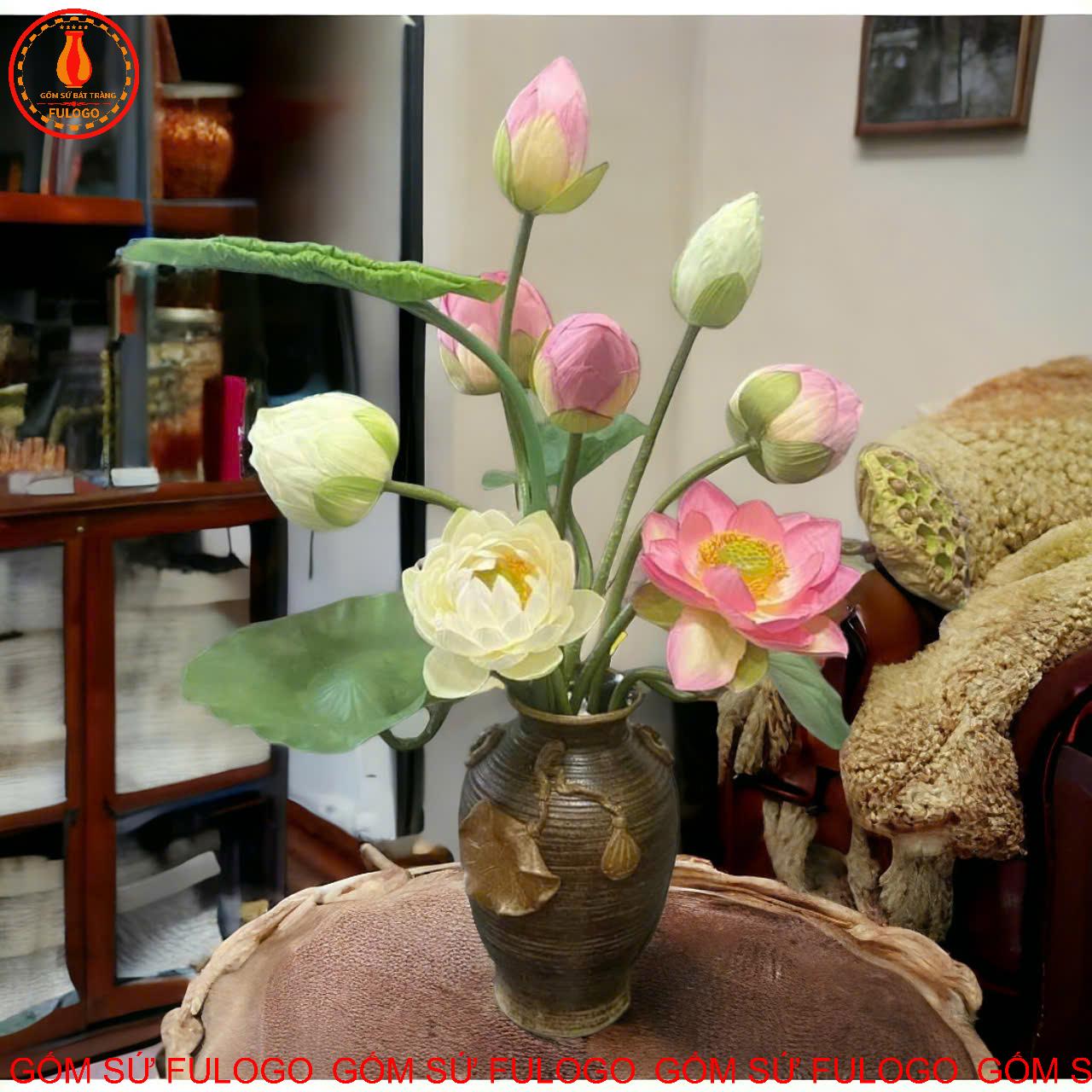 Bình cắm hoa sen đẹp