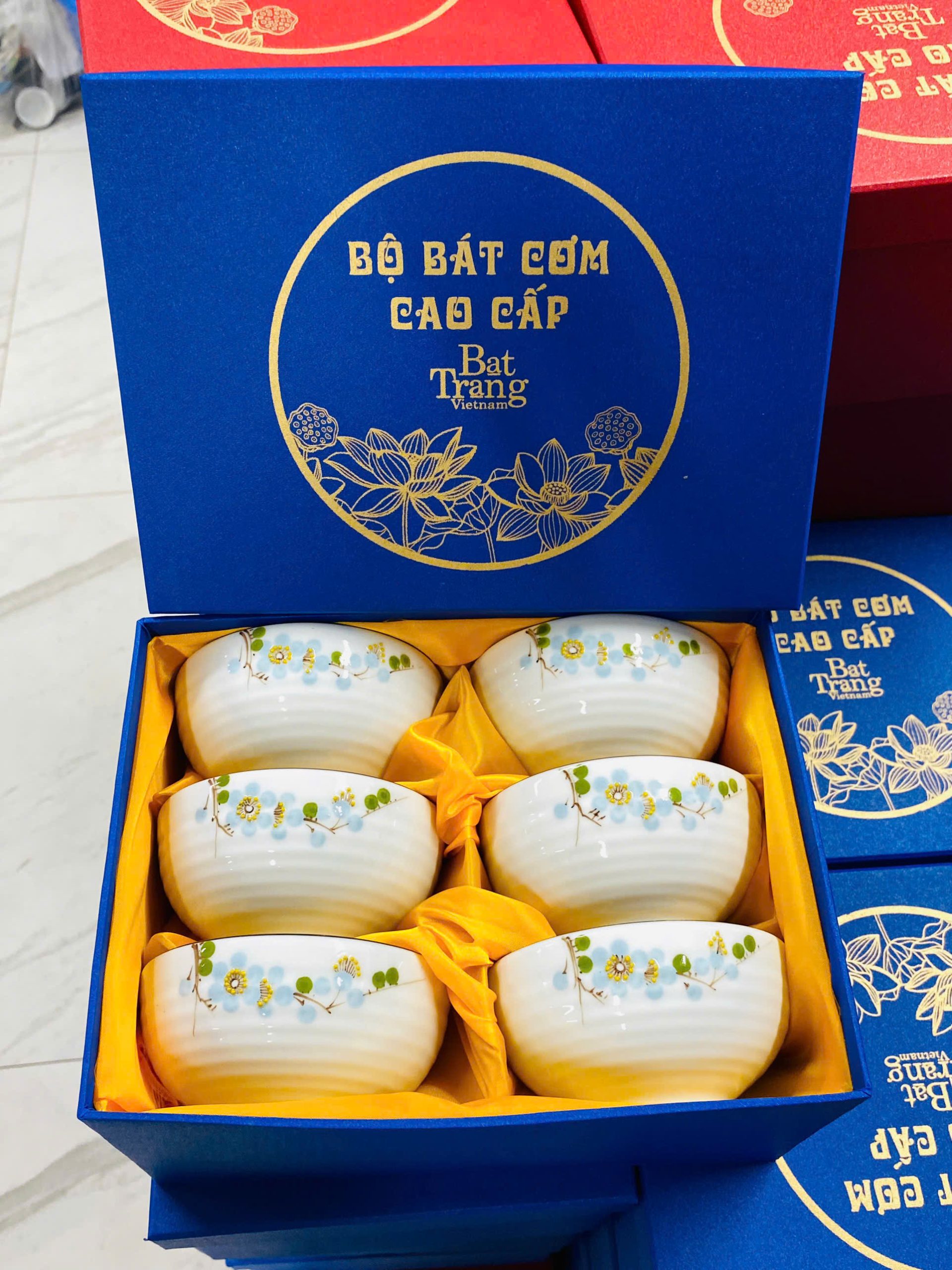 bộ chén bát quà tằng gốm bát tràng FULOGO