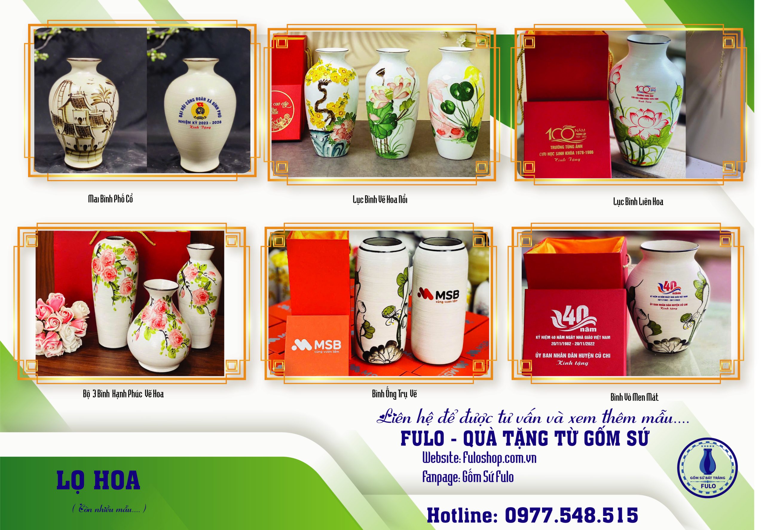 Bình hoa quà tặng FULO