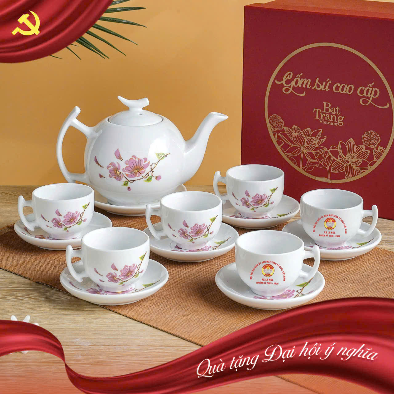 bộ quà tặng đại hội gốm sứ fulo