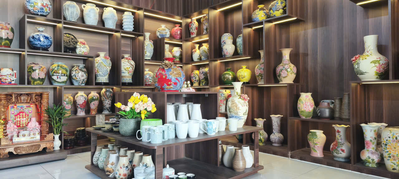 Bình hoa ở tphcm- gốm sứ fulo