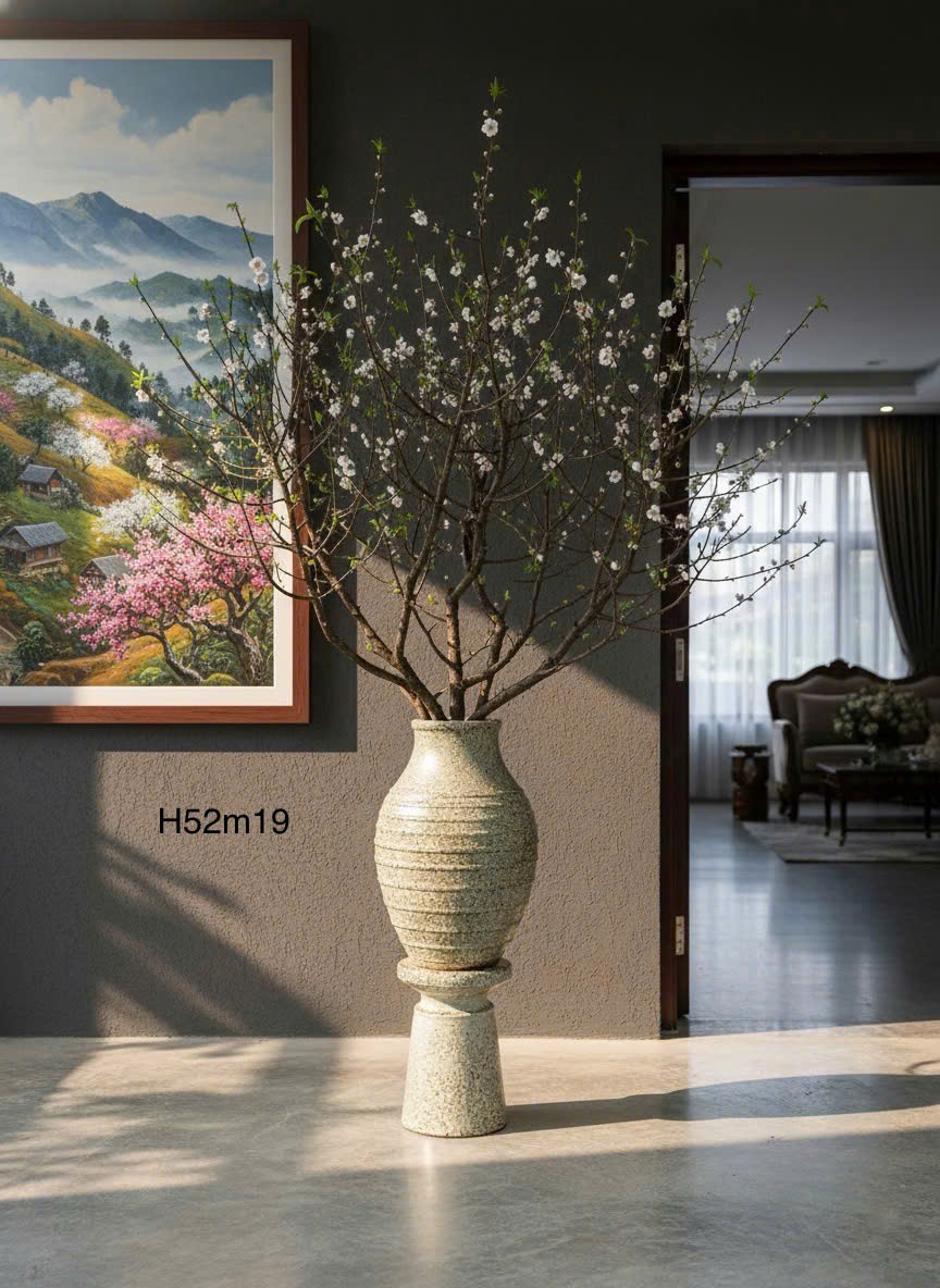 Bình cắm hoa sang trọng đơn giản phong cách Wabi sabi