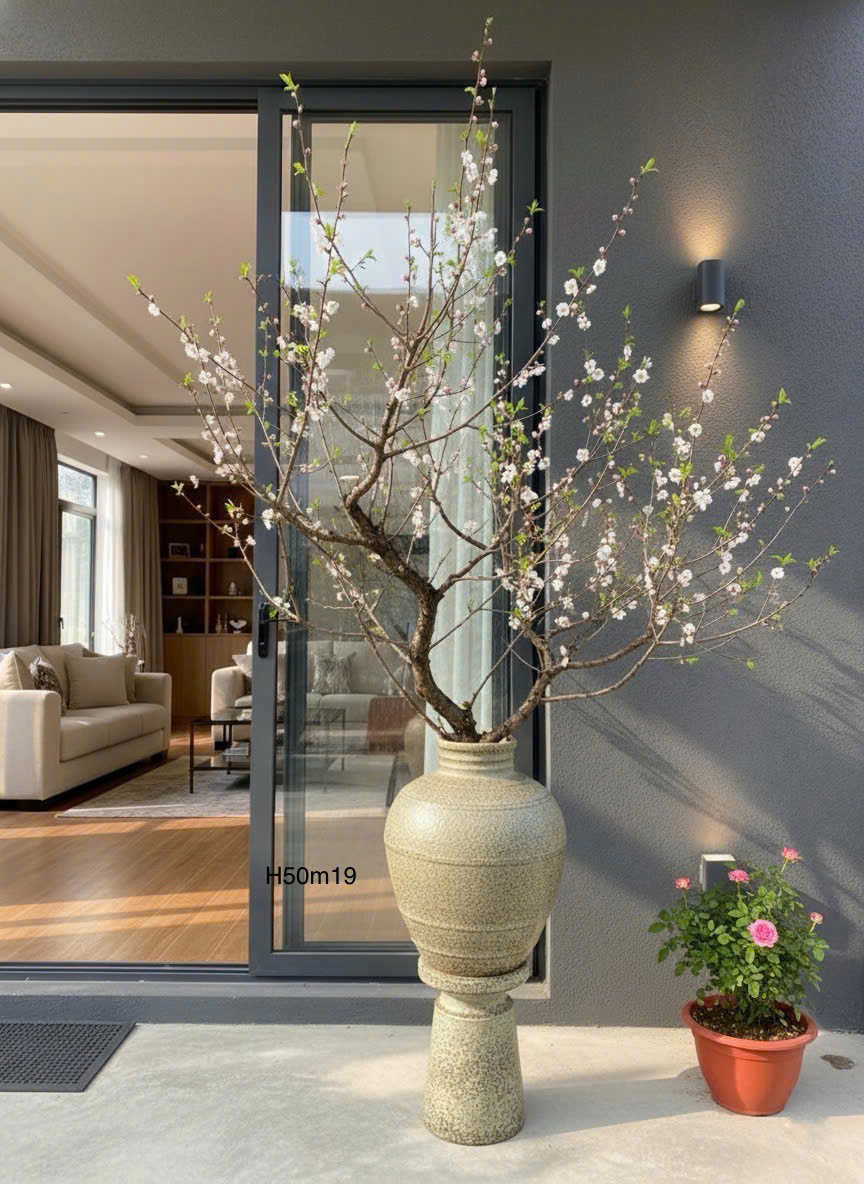 Bình cắm hoa sang trọng đơn giản phong cách Wabi sabi