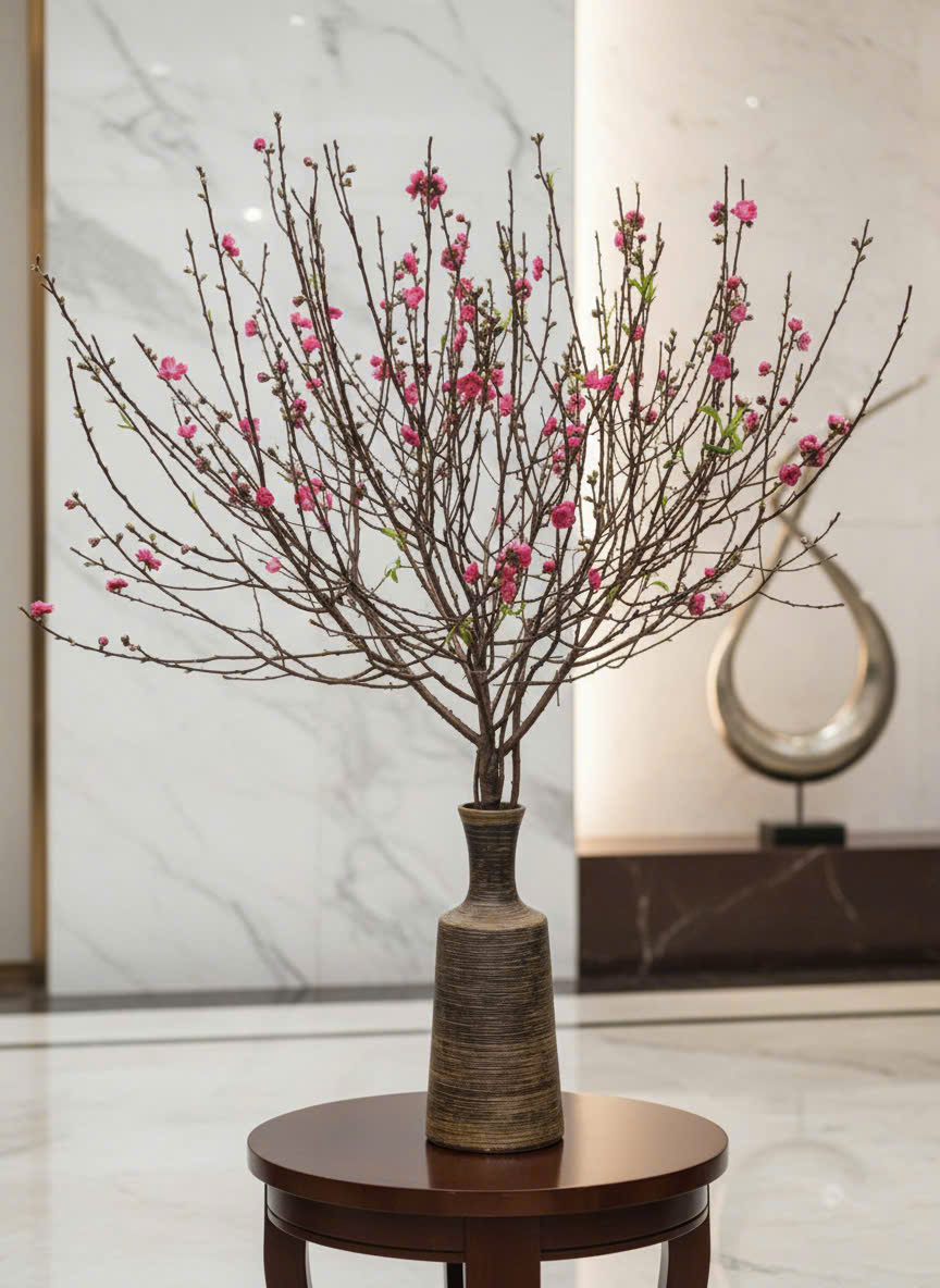 Bình cắm hoa cổ cao- gốm sứ fulo