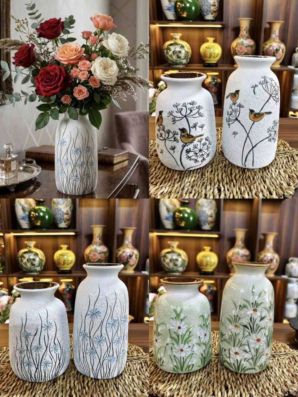 Bình hoa để bàn cao 25cm