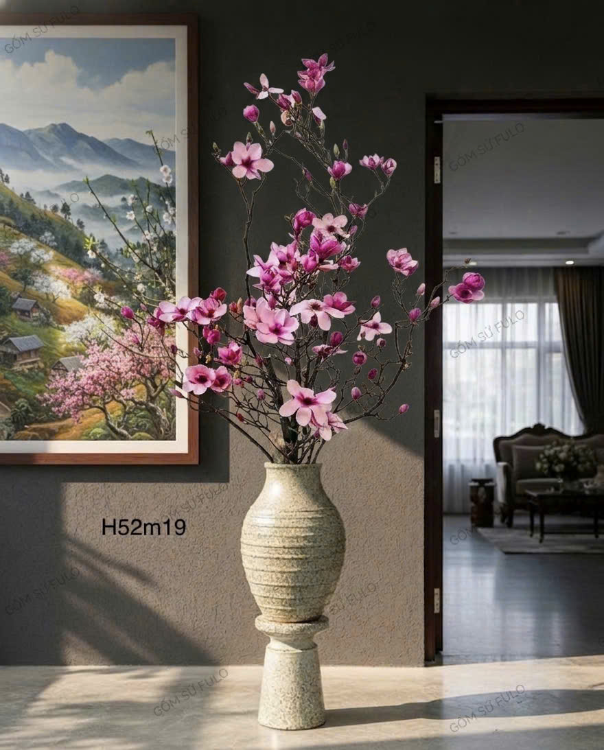 Bình cắm hoa mộc lan cao to miệng rộng