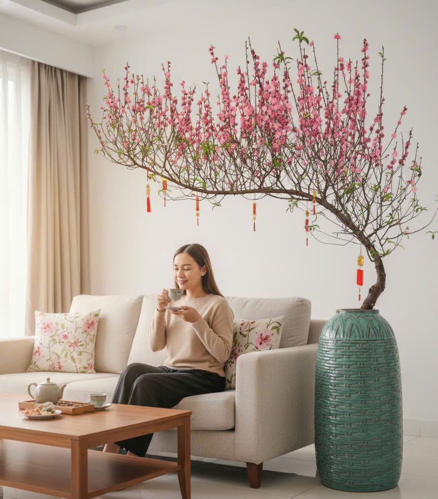 Bình Gốm Cỡ Lớn Cắm Cành Cao