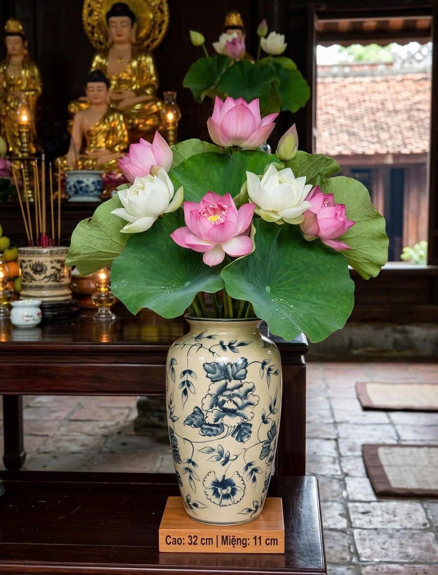 Bình Hoa Men Rạn- Gốm Sứ Fulo
