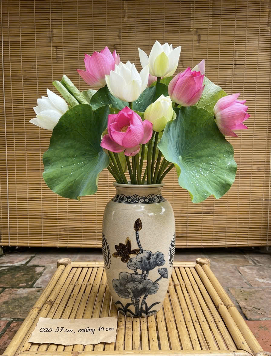 Bình Hoa Men Rạn- Gốm Sứ Fulo