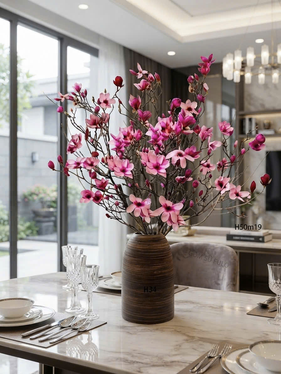 Mẫu bình dáng chuông cắm cành cho cắn hộ, nhà phố