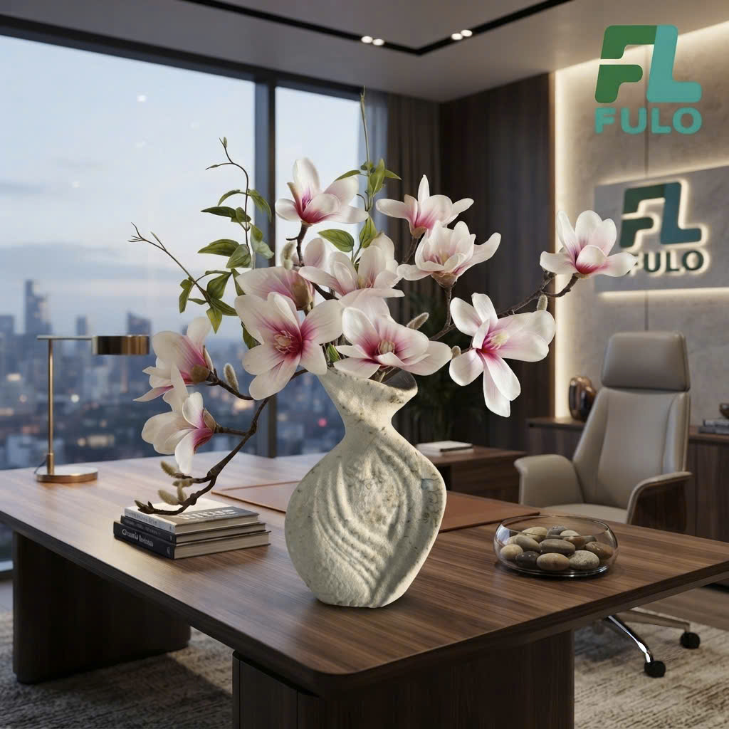 Bình cắm hoa mộc lan cho quầy lễ tân