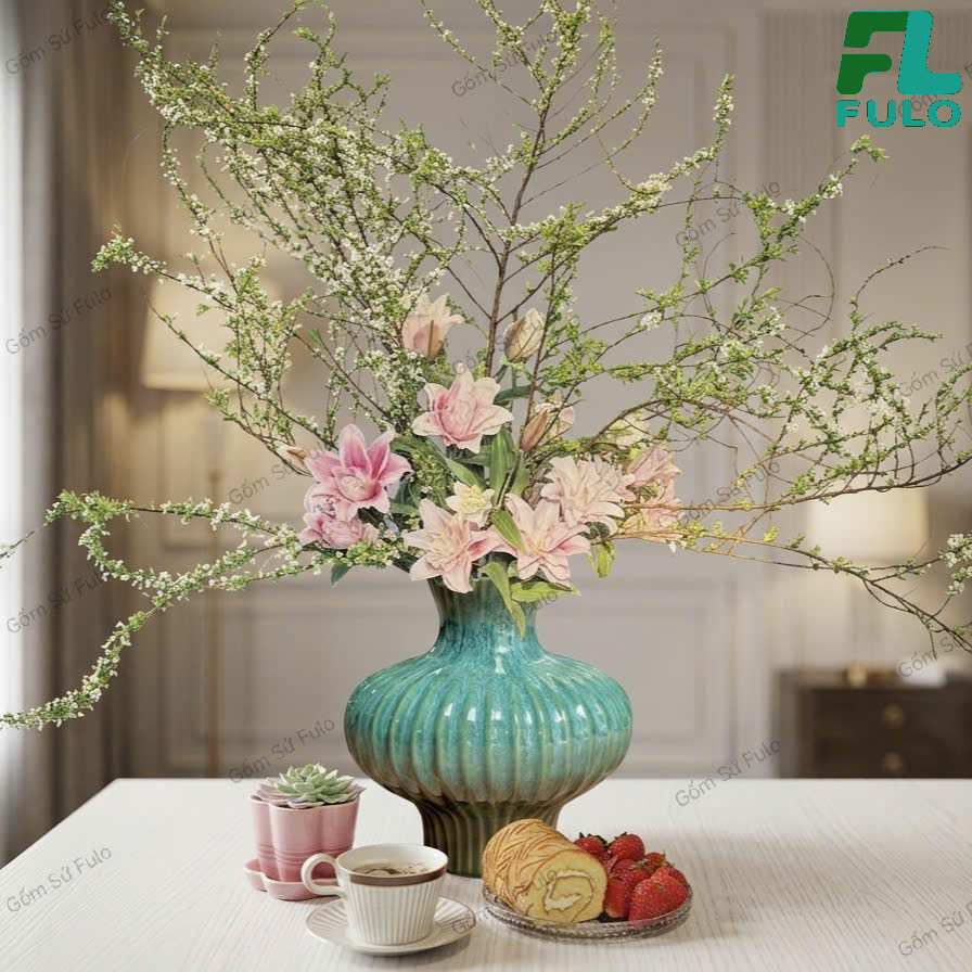 Bình cắm tuyết mai đẹp