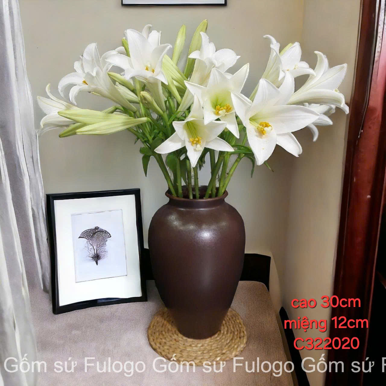 Mẫu bình cắm hoa ly đẹp tại Gốm Sứ Fulo