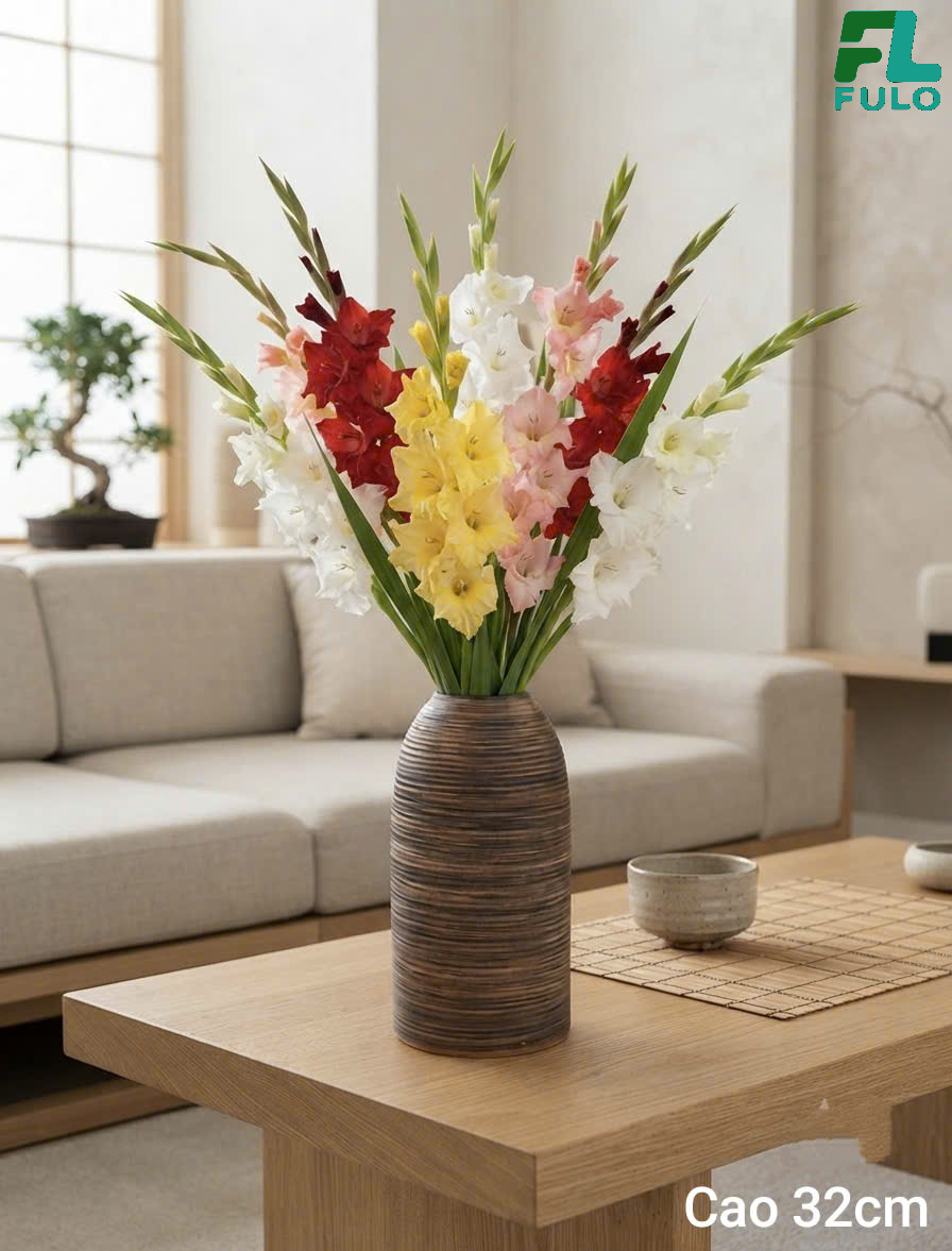 Mẫu Bình Cắm Hoa Lay Ơn- Gốm Sứ Fulo