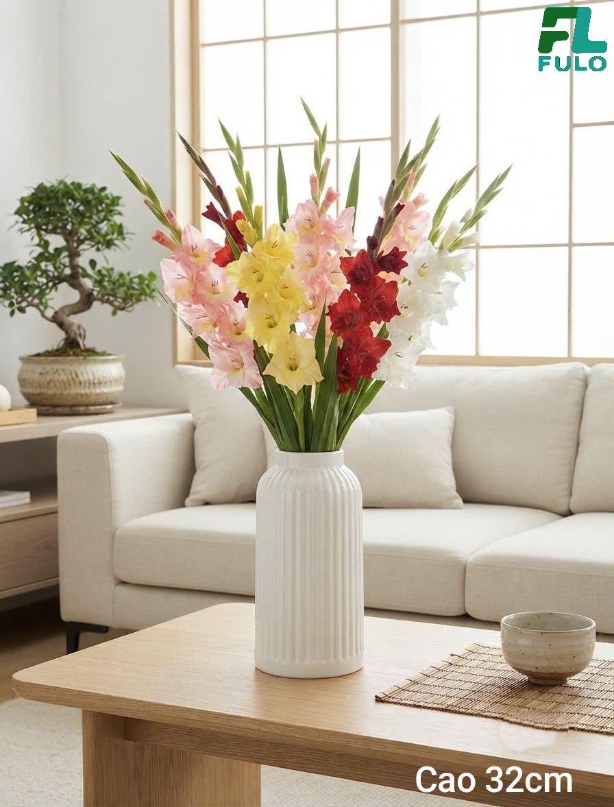 Mẫu Bình Cắm Hoa Lay Ơn- Gốm Sứ Fulo