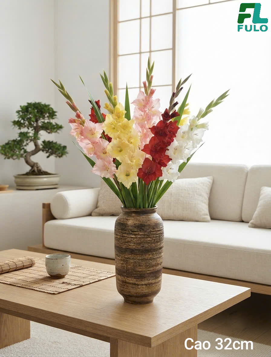 Mẫu Bình Cắm Hoa Lay Ơn- Gốm Sứ Fulo