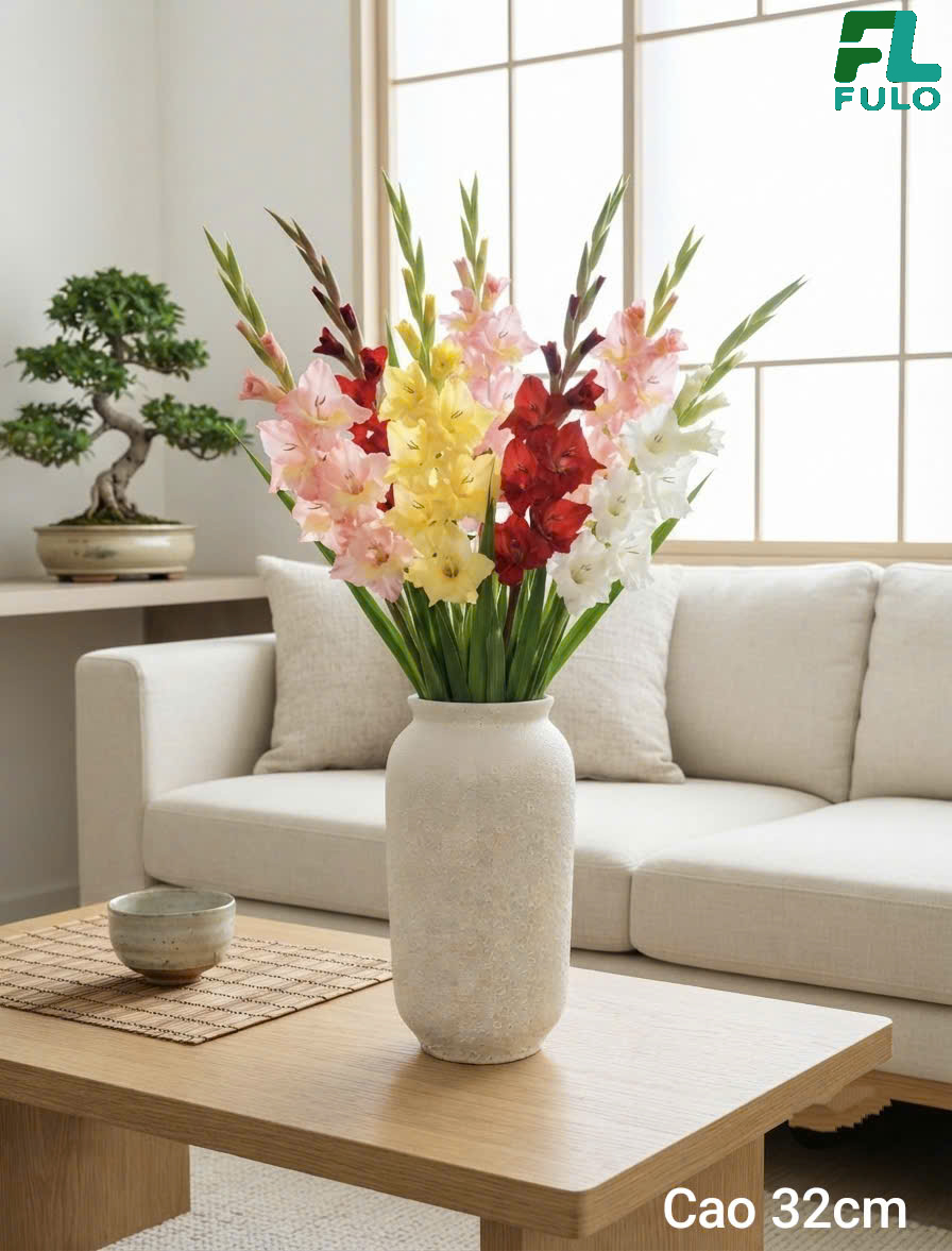 Mẫu Bình Cắm Hoa Lay Ơn- Gốm Sứ Fulo