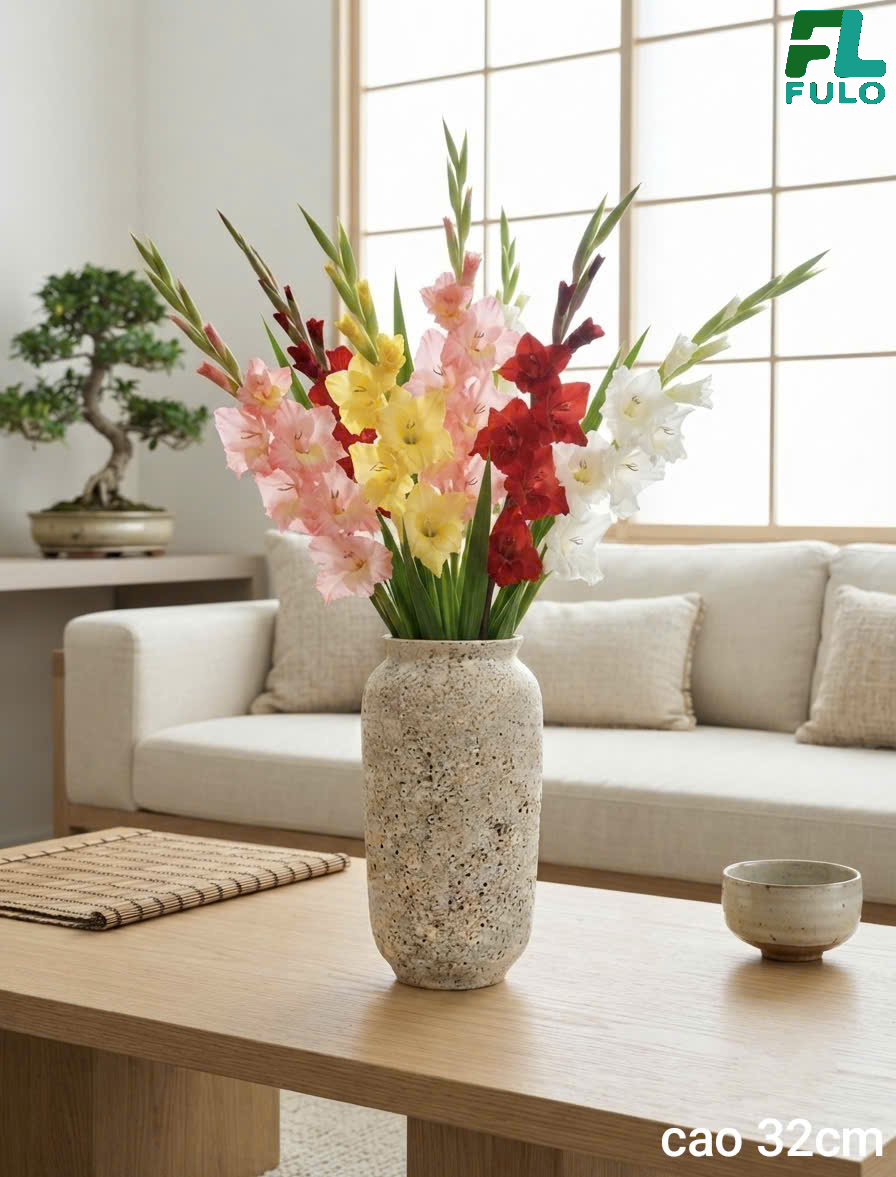 Mẫu Bình Cắm Hoa Lay Ơn- Gốm Sứ Fulo