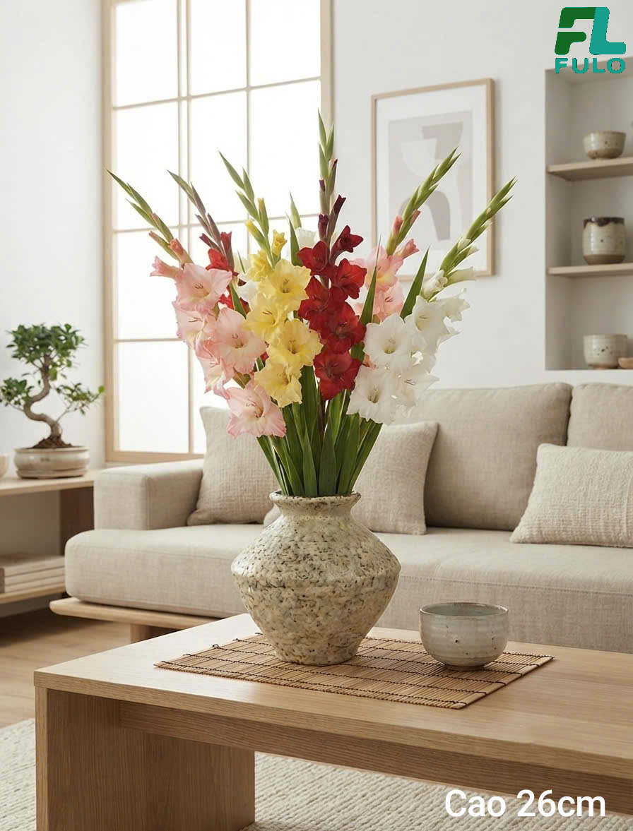 Mẫu Bình Cắm Hoa Lay Ơn- Gốm Sứ Fulo