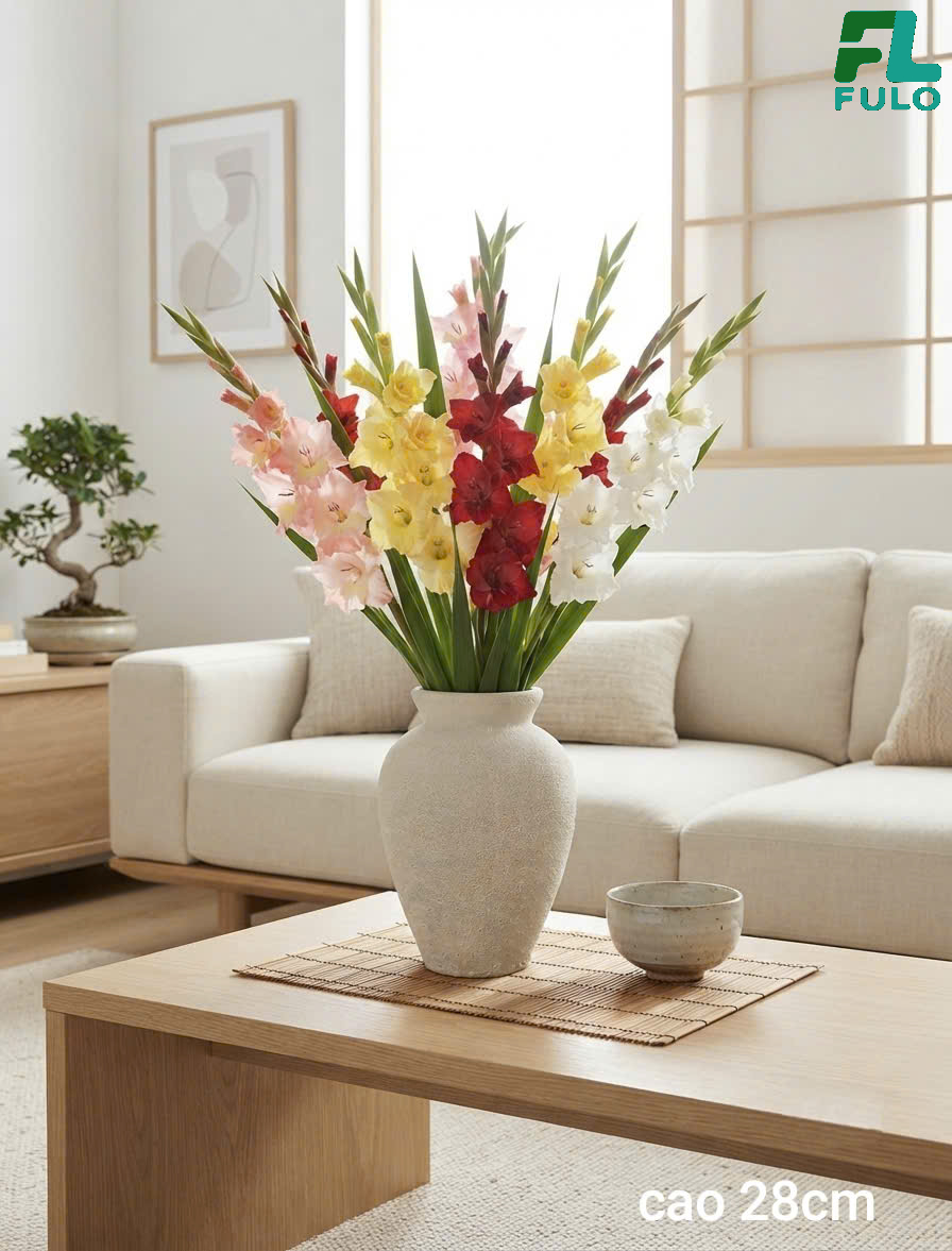 Mẫu Bình Cắm Hoa Lay Ơn- Gốm Sứ Fulo