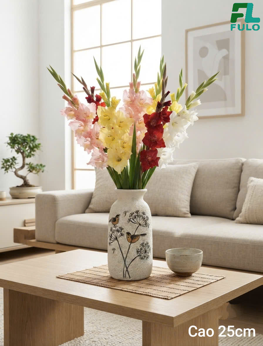 Mẫu Bình Cắm Hoa Lay Ơn- Gốm Sứ Fulo