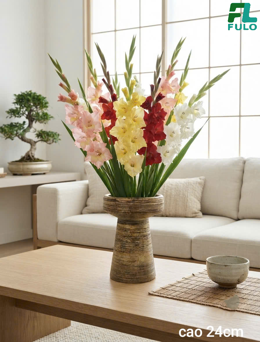 Mẫu Bình Cắm Hoa Lay Ơn- Gốm Sứ Fulo