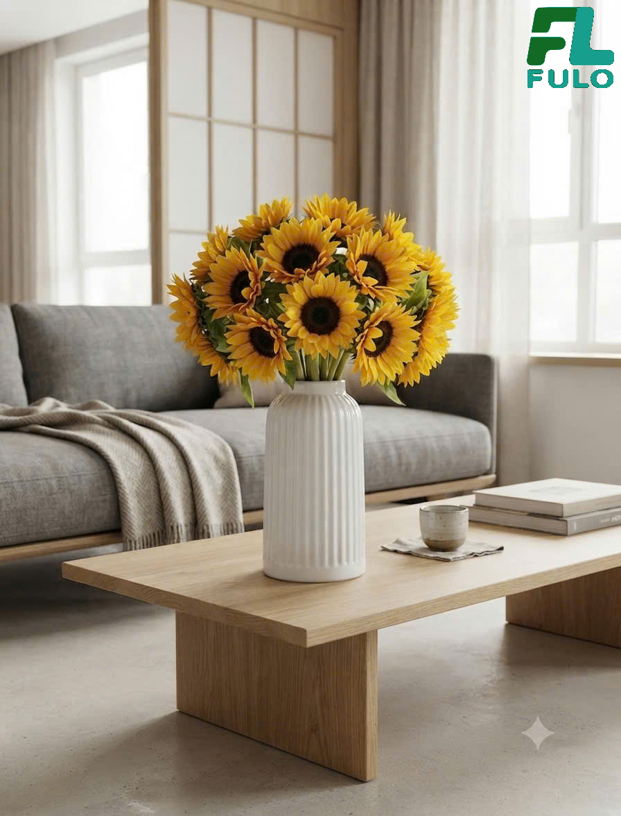 Bình Cắm Hoa Hướng Dương-Gốm Sứ Fulo