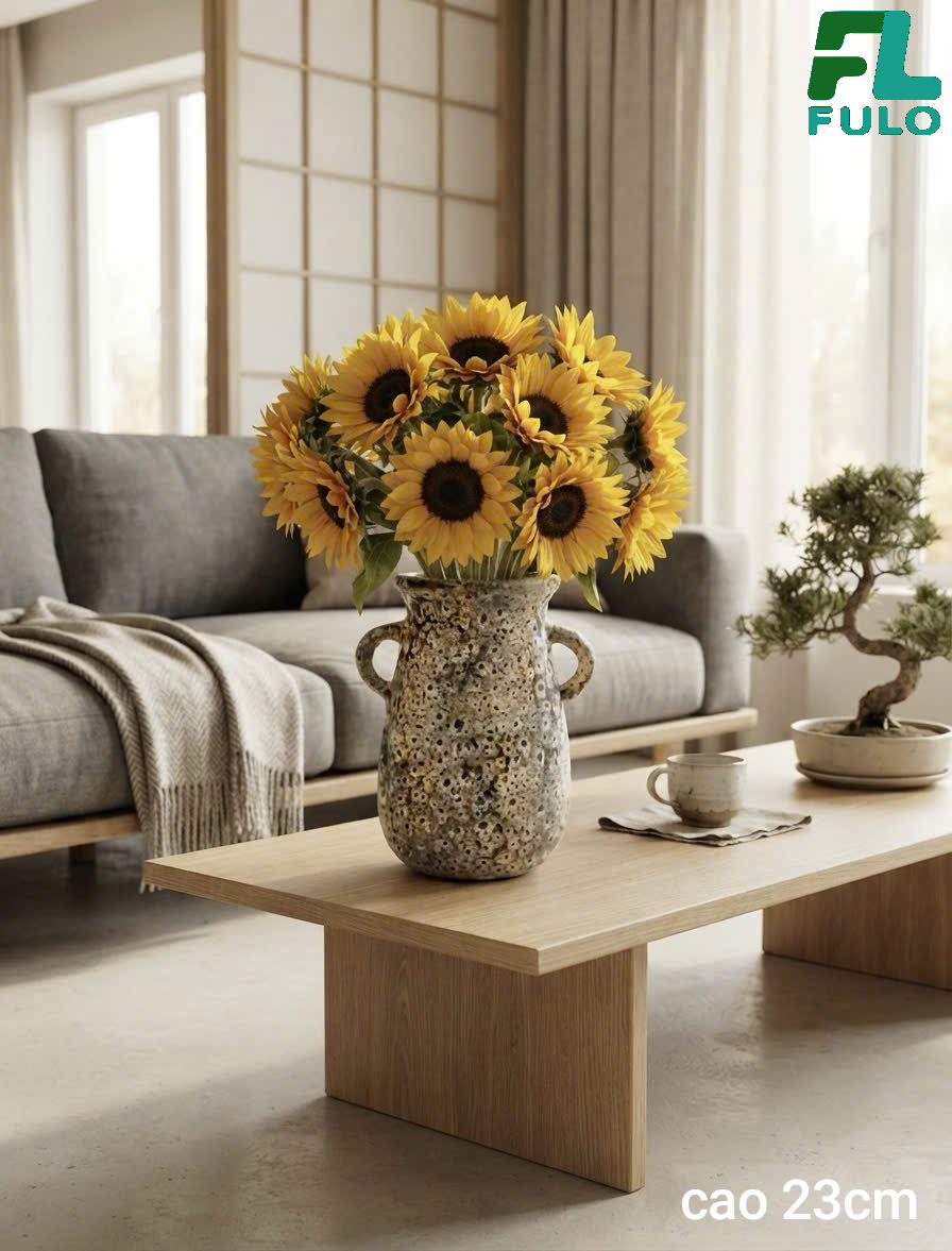 Bình Cắm Hoa Hướng Dương-Gốm Sứ Fulo