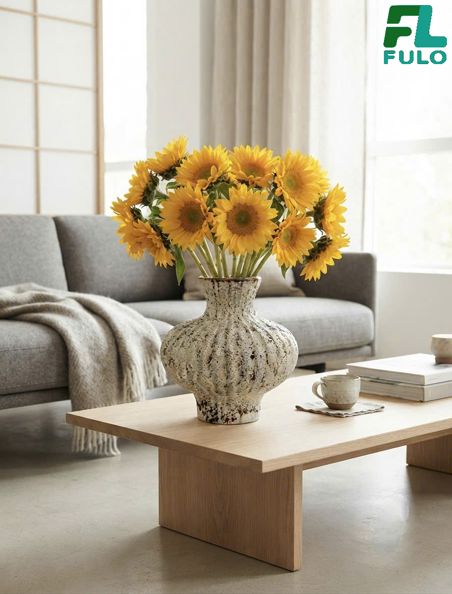 Bình Cắm Hoa Hướng Dương-Gốm Sứ Fulo