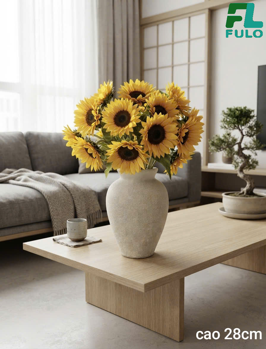 Bình Cắm Hoa Hướng Dương-Gốm Sứ Fulo