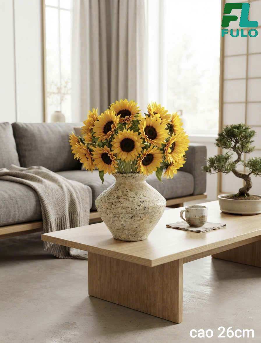 Bình Cắm Hoa Hướng Dương-Gốm Sứ Fulo