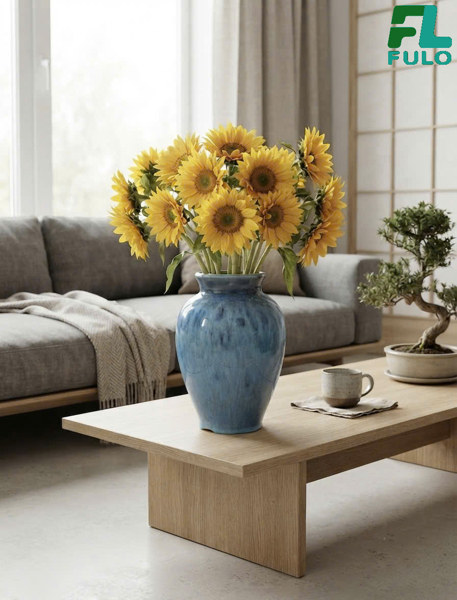 Bình Cắm Hoa Hướng Dương-Gốm Sứ Fulo