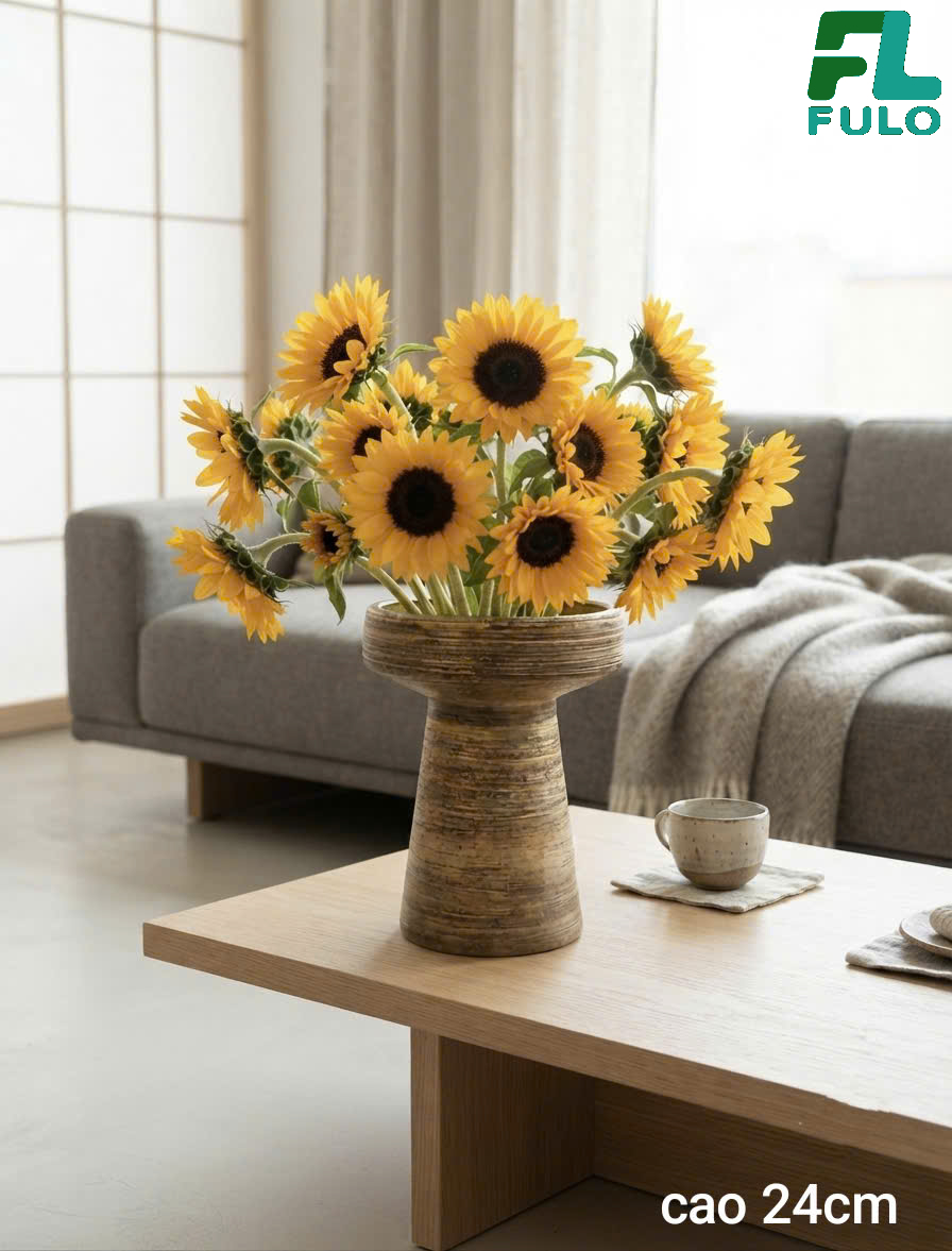 Bình Cắm Hoa Hướng Dương-Gốm Sứ Fulo