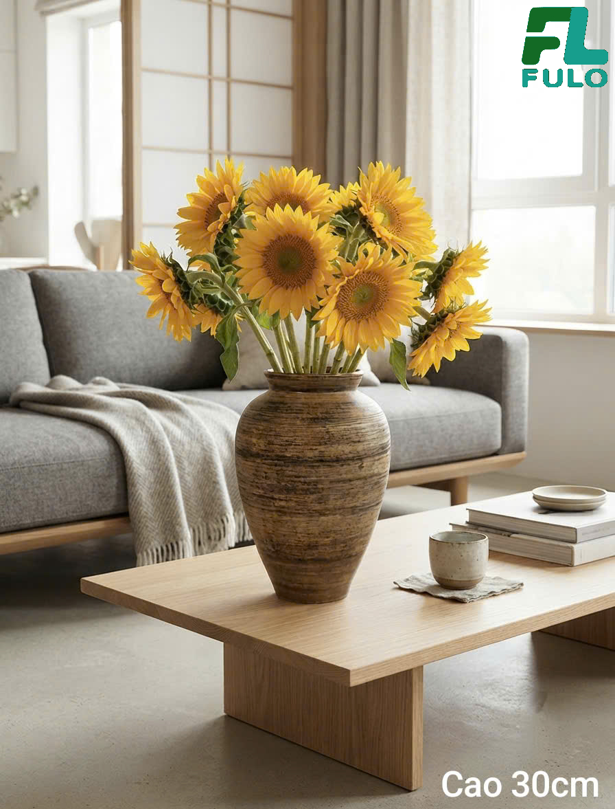 Bình Cắm Hoa Hướng Dương-Gốm Sứ Fulo