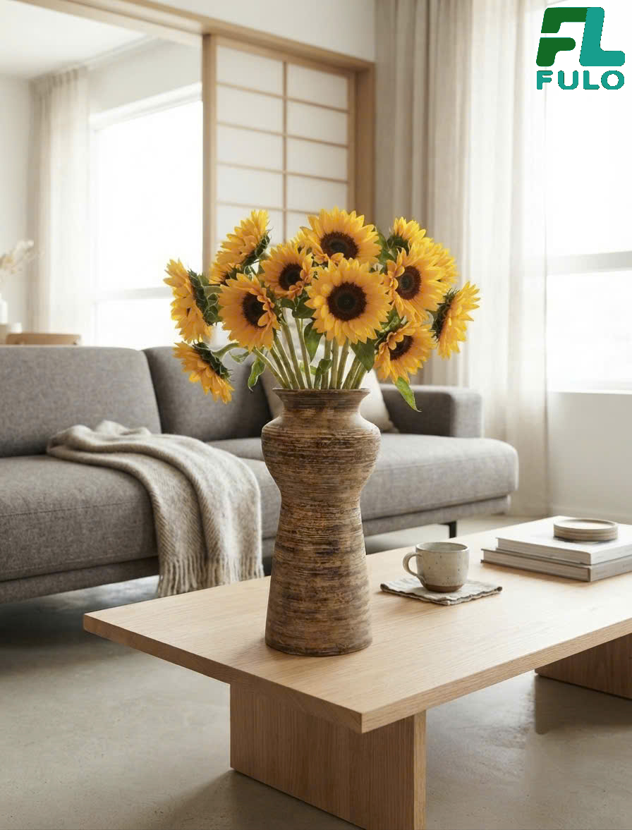 Bình Cắm Hoa Hướng Dương-Gốm Sứ Fulo