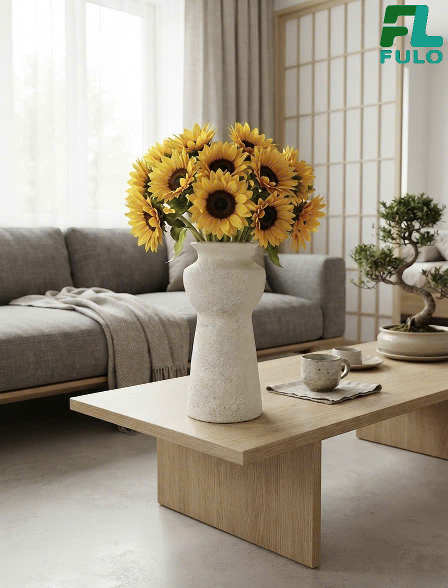 Bình Cắm Hoa Hướng Dương-Gốm Sứ Fulo