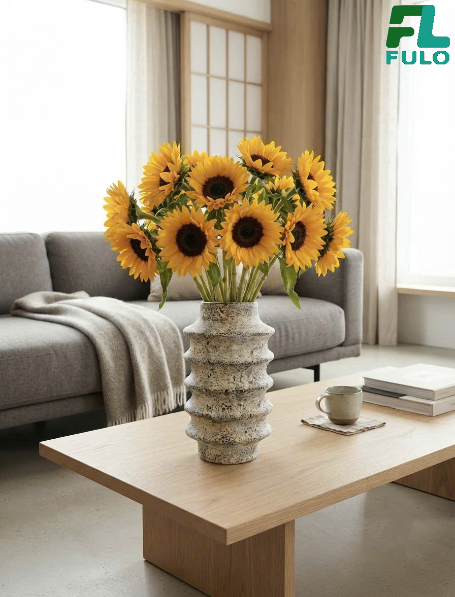 Bình Cắm Hoa Hướng Dương-Gốm Sứ Fulo