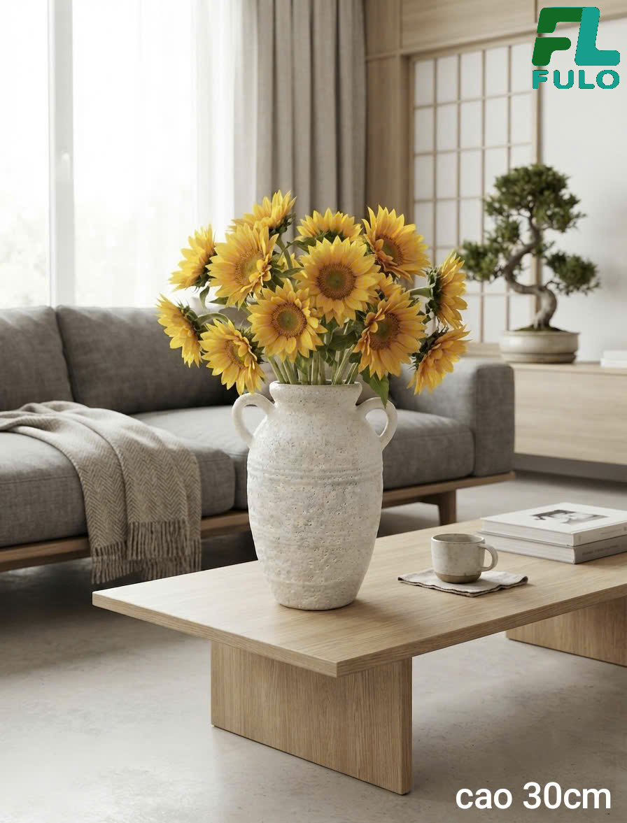 Bình Cắm Hoa Hướng Dương-Gốm Sứ Fulo