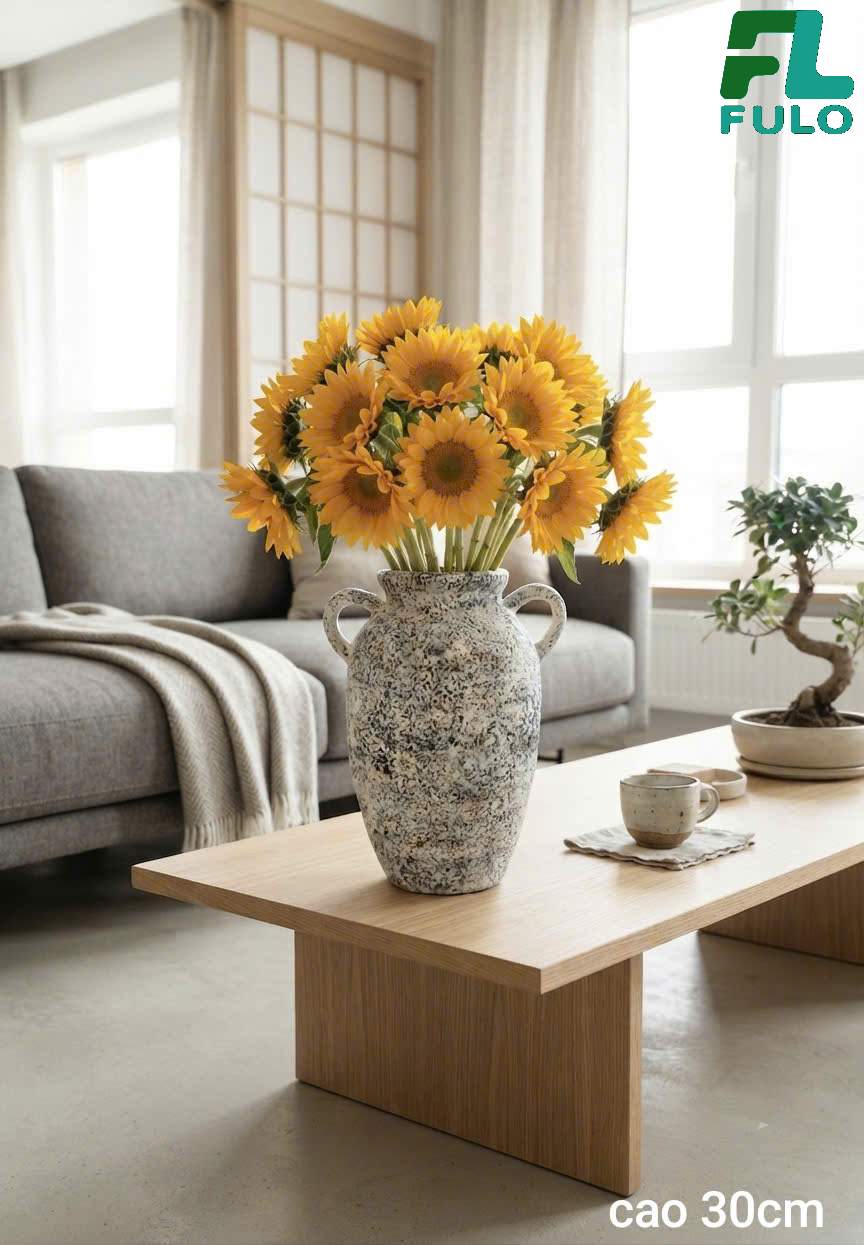 Bình Cắm Hoa Hướng Dương-Gốm Sứ Fulo