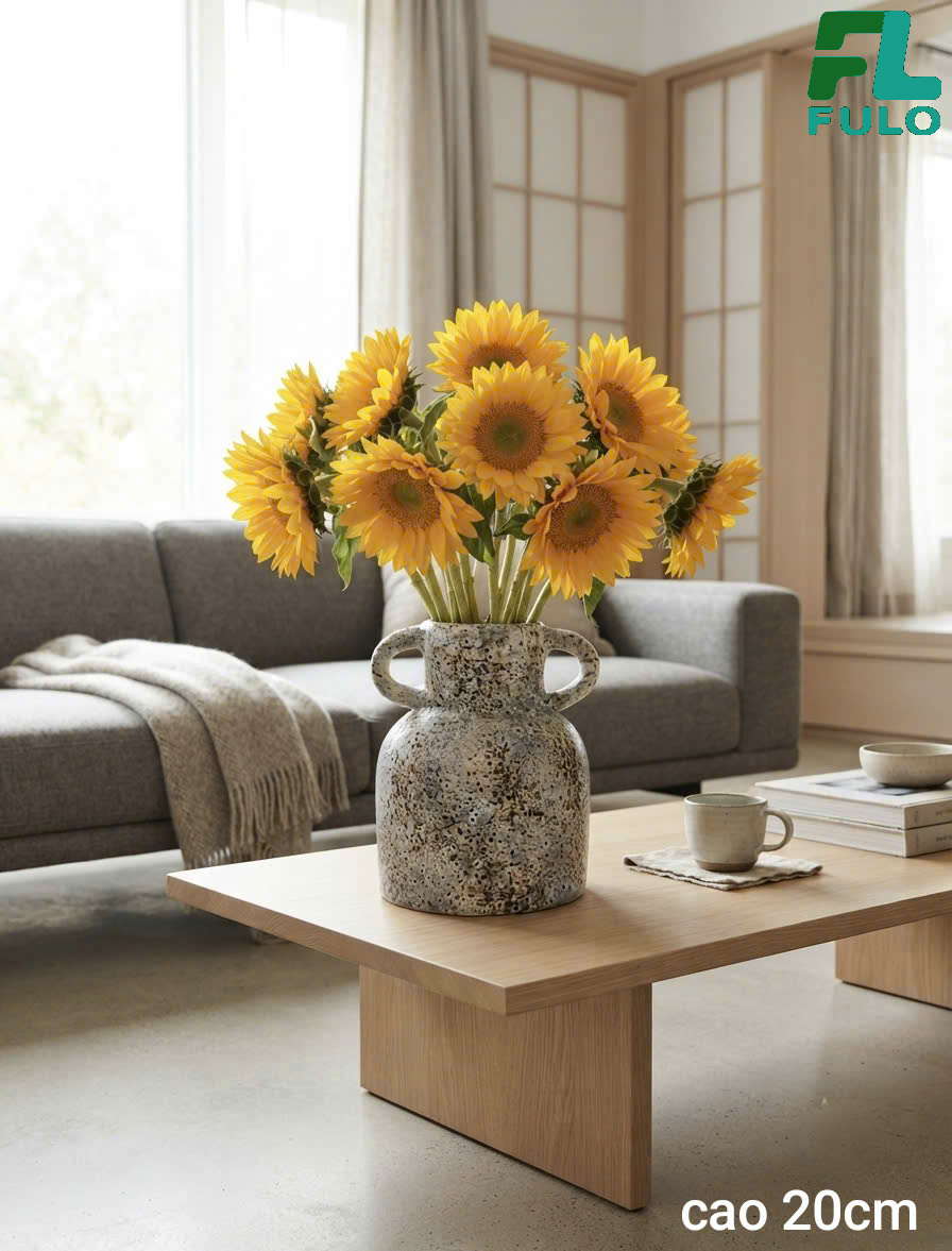 Bình Cắm Hoa Hướng Dương-Gốm Sứ Fulo