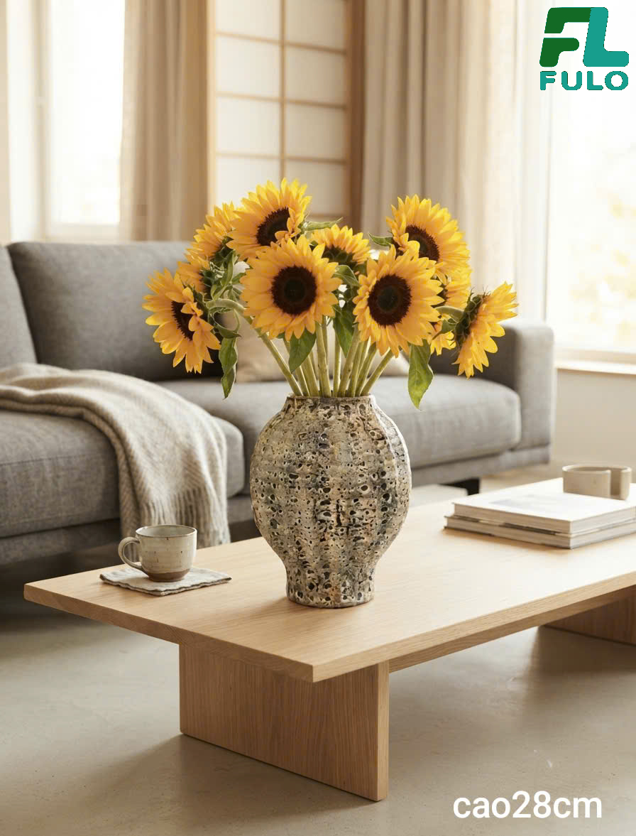 Bình Cắm Hoa Hướng Dương-Gốm Sứ Fulo