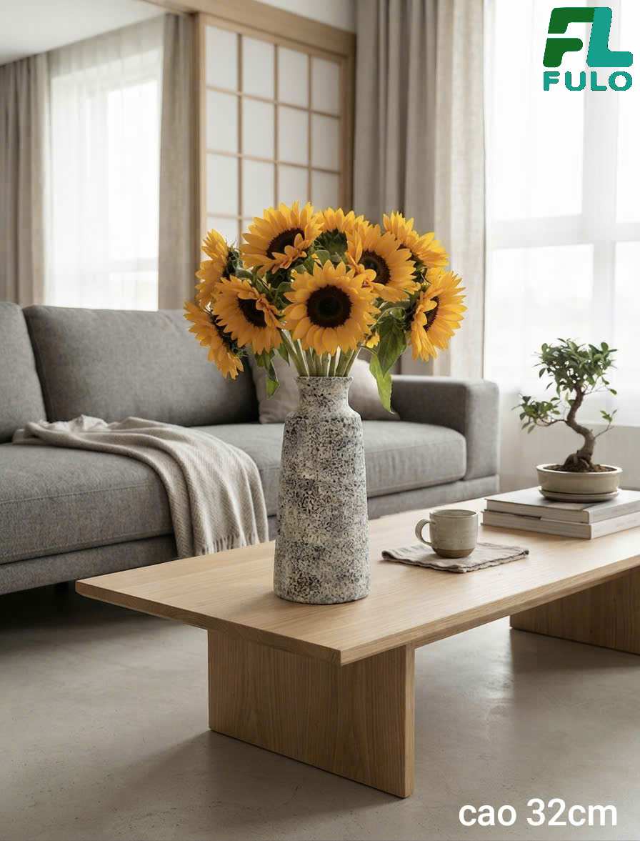 Bình Cắm Hoa Hướng Dương-Gốm Sứ Fulo