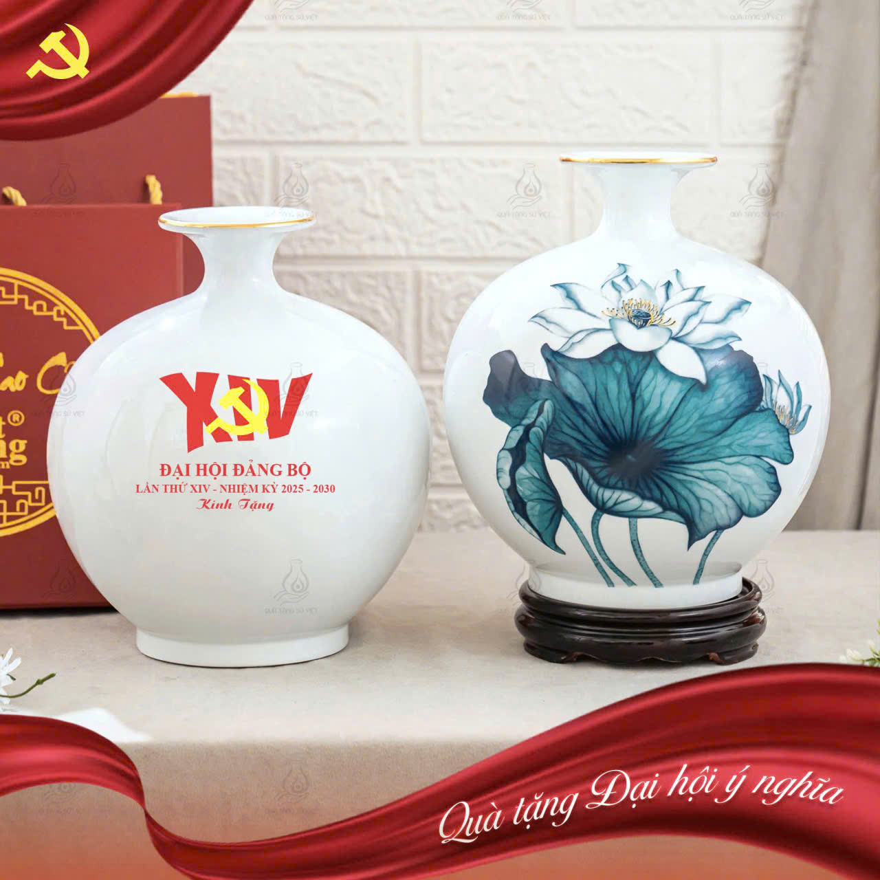 Mẫu bình hút lộc quà tặng- Gốm Sứ Fulo