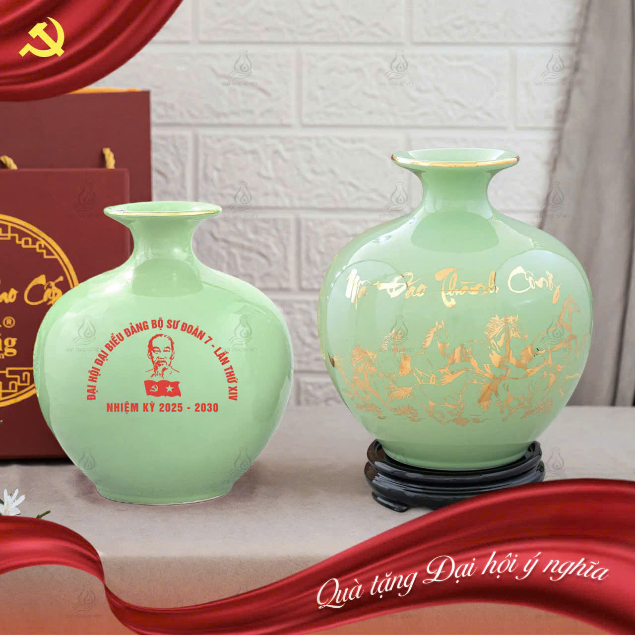 Mẫu bình hút lộc quà tặng- Gốm Sứ Fulo