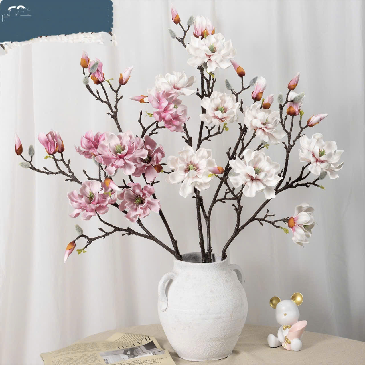 Hoa mộc lan giả cao cấp tại tphcm-gốm sứ fulo