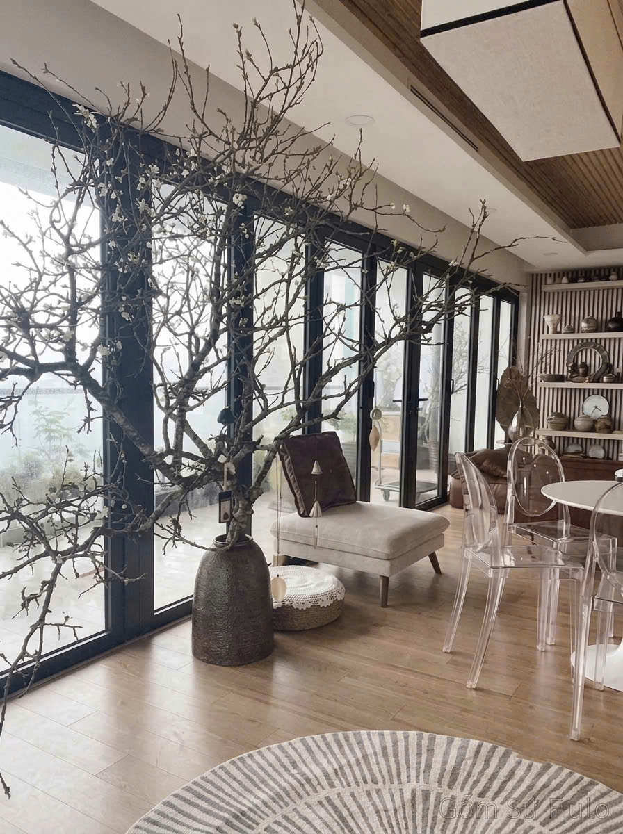 Bình Cỡ Lớn Vuốt Tay Gốm Phù Lãng